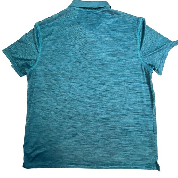 Apt. 9 Mens XXL Premier Flex Performance Polo Shirt Teal Space Dye Short Sleeve - Picture 5 of 7
